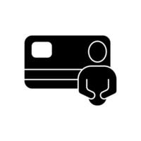 card holder concept line icon. Simple element illustration. card holder concept outline symbol design. vector