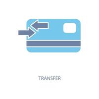 transfer concept line icon. Simple element illustration. transfer concept outline symbol design. vector