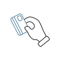 contactless concept line icon. Simple element illustration. contactless concept outline symbol design. vector