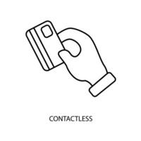 contactless concept line icon. Simple element illustration. contactless concept outline symbol design. vector