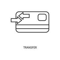 transfer concept line icon. Simple element illustration. transfer concept outline symbol design. vector