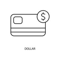dollar concept line icon. Simple element illustration. dollar concept outline symbol design. vector