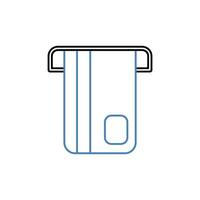 atm concept line icon. Simple element illustration. atm concept outline symbol design. vector