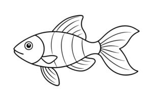 Minimalist Goldfish Illustration - Perfect for Graphic Projects vector