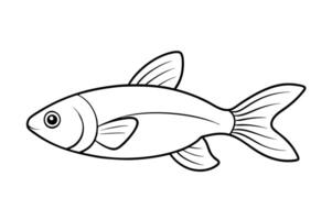Minimalist Goldfish Illustration - Perfect for Graphic Projects vector