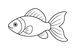 Minimalist Goldfish Illustration - Perfect for Graphic Projects vector