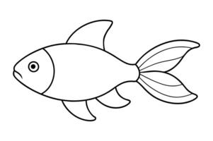 Minimalist Goldfish Illustration - Perfect for Graphic Projects vector