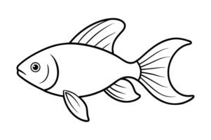 Minimalist Goldfish Illustration - Perfect for Graphic Projects vector