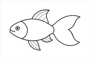 Minimalist Goldfish Illustration - Perfect for Graphic Projects vector