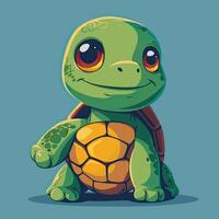 Minimalist Turtle Monster Game Style vector