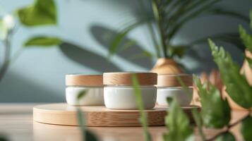 Eco-friendly cosmetic jar photo