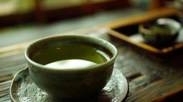Green japanese tea photo