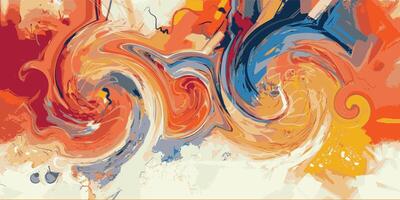 Abstract painting rainbow color style. Abstract paintbrush multi color background, for background design, leaflet, brochure, banner. vector