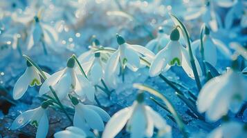 Snowdrop Flowers poster photo