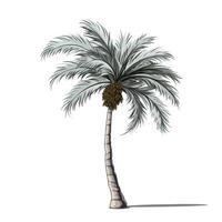 Tall and Elegant Palm Tree Graphic vector