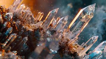 Captivating Close-up of Crystalline Structures photo