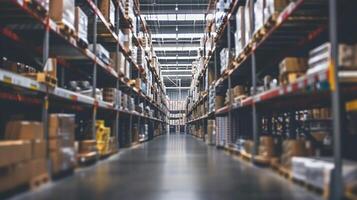 Navigating the Aisles of a Modern, Efficient Warehouse photo