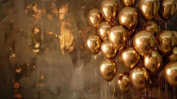 Capturing the Essence of Celebration with Golden Balloons photo