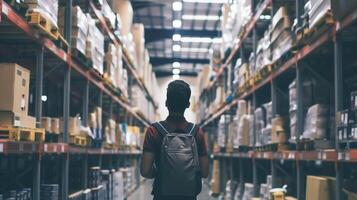 Navigating the Aisles of a Modern, Efficient Warehouse photo