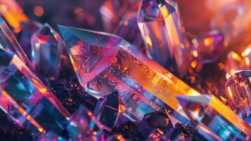 Captivating Close-up of Crystalline Structures photo
