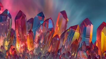 Stunning Macro Photography of Multi-Colored Crystal Formations photo