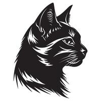 A Cat silhouettes design with white background vector