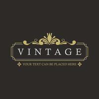 Vintage Floral Frame Design vector