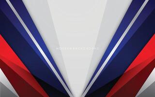 Modern background blue with white and red color vector