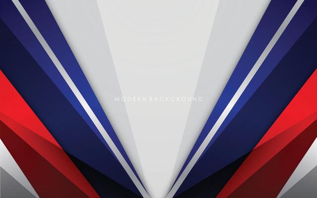 Modern background blue with white and red color
