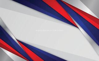 Modern background blue with white and red color vector