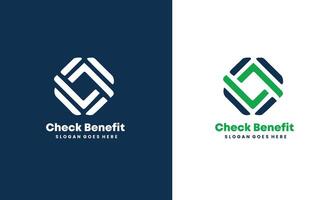 Creative and minimal business Check Benefit logo template. Abstract Check logo Pro vector