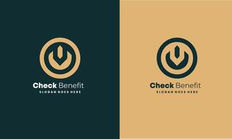 Creative and minimal Check Benefit logo template. Abstract Check logo Pro vector