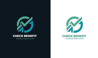 Creative and minimal business Check Benefit logo template. Abstract Check logo Pro vector