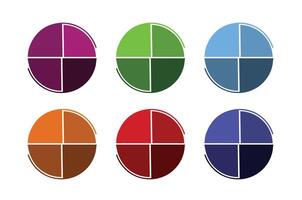 Color Circle Palette Combination Set Pro vector