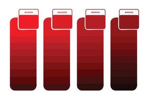 Red Gradient Color Palette Pro vector