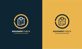 Simple and creative Document check audit logo pro vector