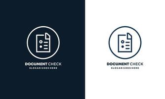 Simple and creative Document check audit logo pro vector
