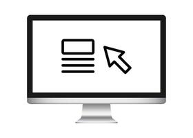 Web portal icon. Presentation and Application linear design. vector