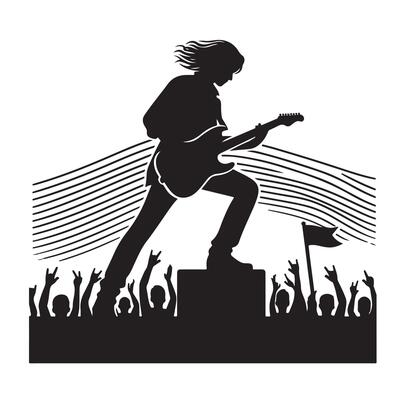 Rock Band Silhouette Vector Art, Icons, and Graphics for Free Download