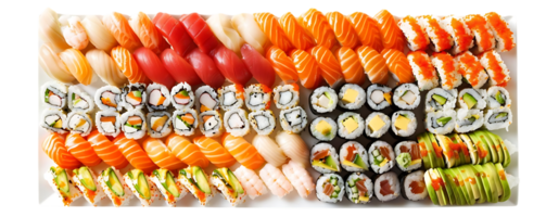 Sushi Platter with Assorted Rolls and Nigiri - Photo png