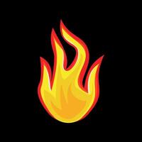 Flame illustration with yellow and red color scheme ideal for designs related to heat, energy, passion, and creativity. Bright and dynamic, for posters, banners, presentations, and branding materials vector