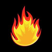 Flame illustration with yellow and red color scheme ideal for designs related to heat, energy, passion, and creativity. Bright and dynamic, for posters, banners, presentations, and branding materials vector