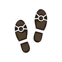 Shoe print illustration suitable for product promotions, directions and instructions, safety campaigns, attractive and functional decorative elements vector