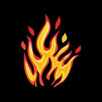 Flame illustration with yellow and red color scheme ideal for designs related to heat, energy, passion, and creativity. Bright and dynamic, for posters, banners, presentations, and branding materials vector