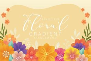 Beautiful Template Colorful floral gradient background vector