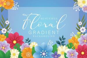 Beautiful Template Colorful floral gradient background vector