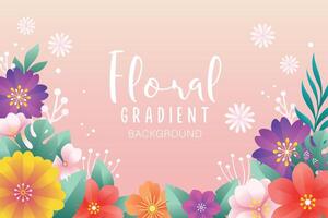 Beautiful Template Colorful floral gradient background vector