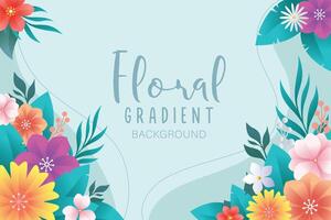 Beautiful Template Colorful floral gradient background vector