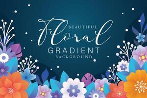 Beautiful Template Colorful floral gradient background vector