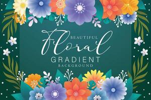 Beautiful Template Colorful floral gradient background vector